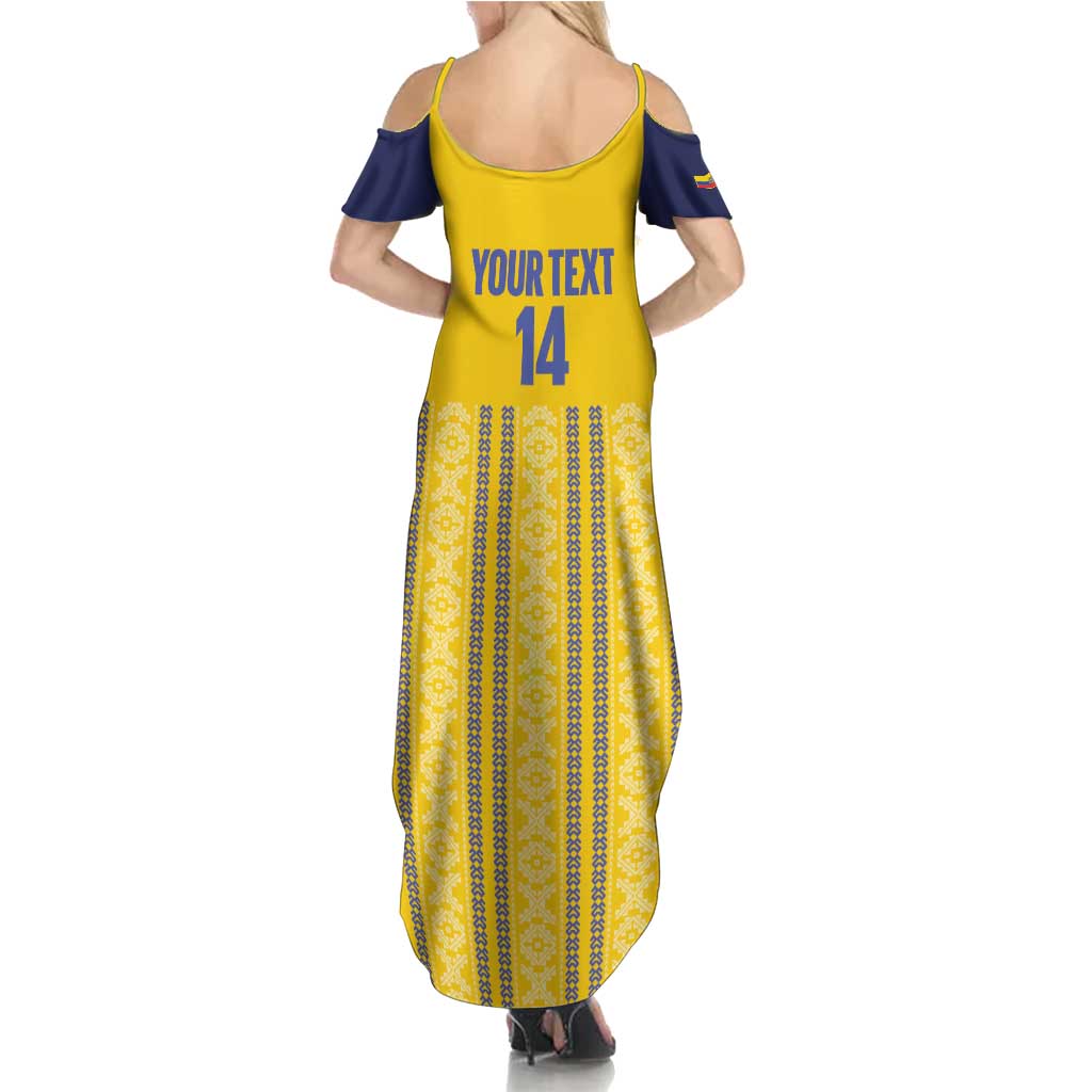 Custom Ecuador Football Summer Maxi Dress 2025 Come On La Tricolor - Wonder Print Shop