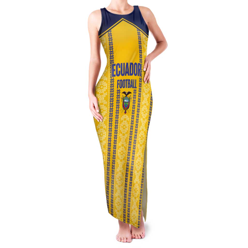 Custom Ecuador Football Tank Maxi Dress 2025 Come On La Tricolor - Wonder Print Shop