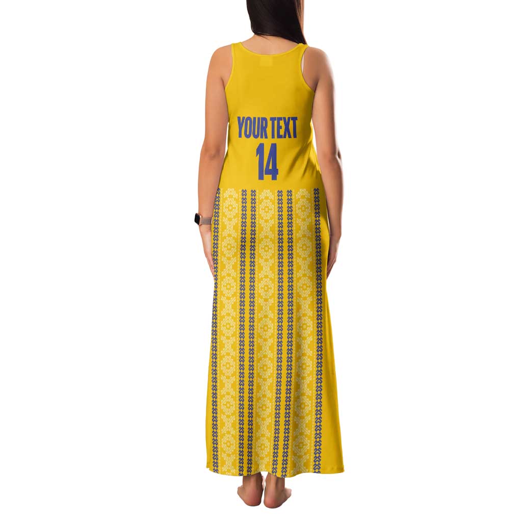 Custom Ecuador Football Tank Maxi Dress 2025 Come On La Tricolor - Wonder Print Shop