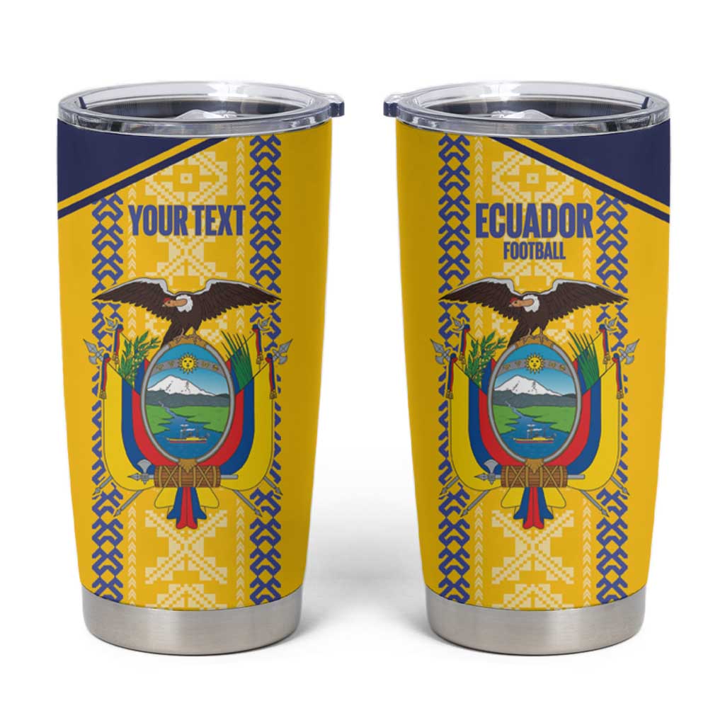 Custom Ecuador Football Tumbler Cup 2025 Come On La Tricolor - Wonder Print Shop