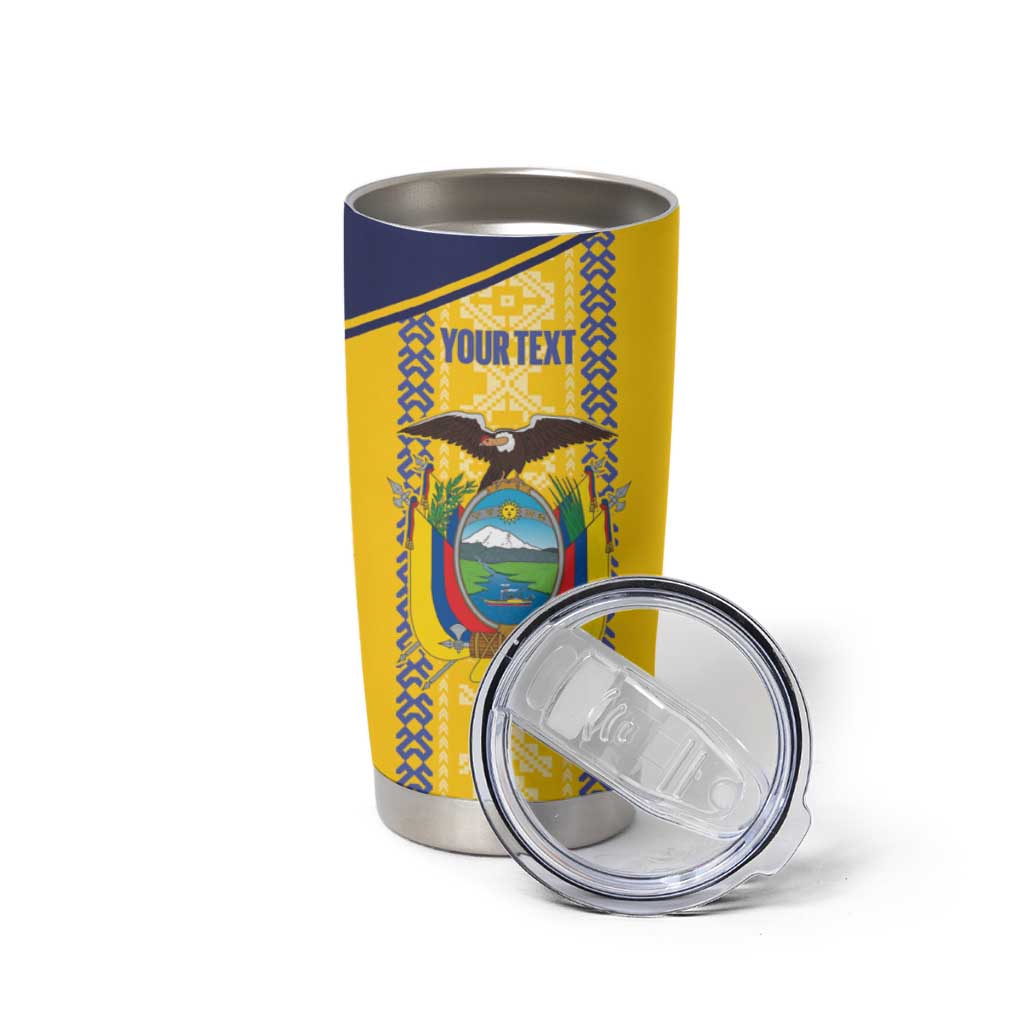Custom Ecuador Football Tumbler Cup 2025 Come On La Tricolor - Wonder Print Shop