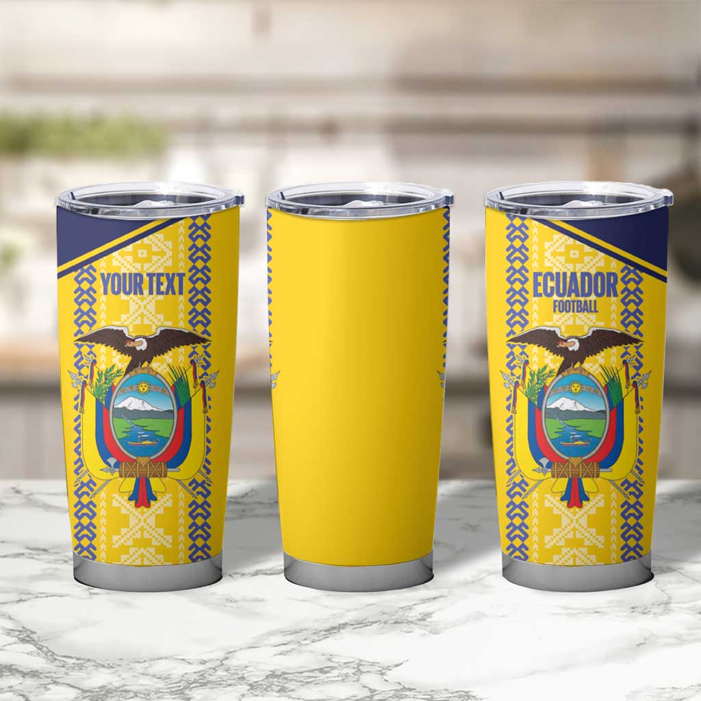 Custom Ecuador Football Tumbler Cup 2025 Come On La Tricolor - Wonder Print Shop