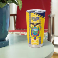 Custom Ecuador Football Tumbler Cup 2025 Come On La Tricolor - Wonder Print Shop