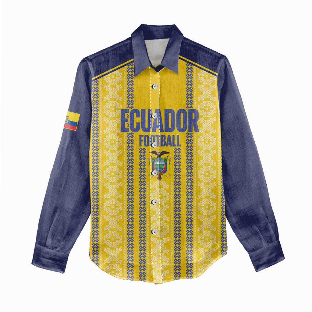 Custom Ecuador Football Women Casual Shirt 2025 Come On La Tricolor - Wonder Print Shop