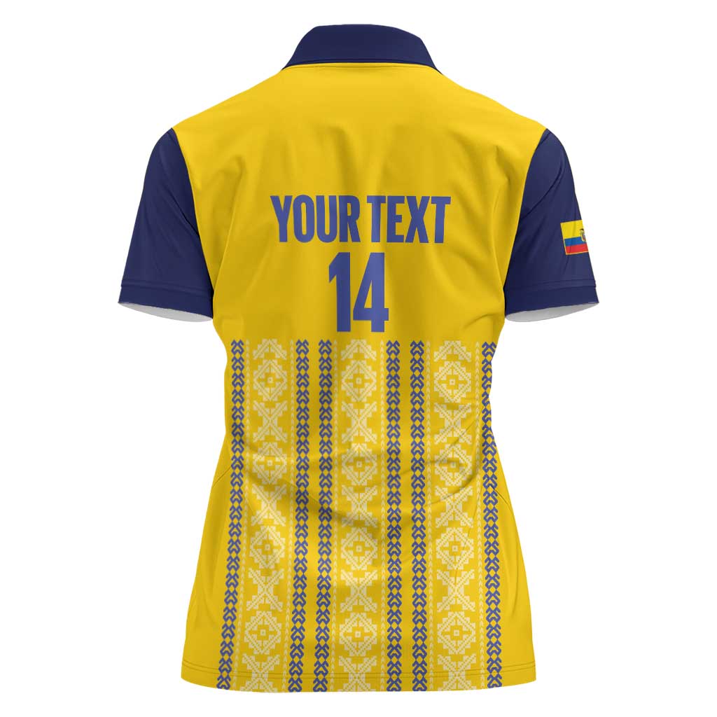 Custom Ecuador Football Women Polo Shirt 2025 Come On La Tricolor - Wonder Print Shop