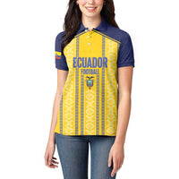 Custom Ecuador Football Women Polo Shirt 2025 Come On La Tricolor - Wonder Print Shop