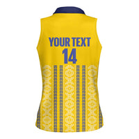 Custom Ecuador Football Women Sleeveless Polo Shirt 2025 Come On La Tricolor - Wonder Print Shop