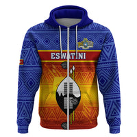 Eswatini Independence Day Hoodie Swaziland Nguni Shield Gradient African Pattern - Wonder Print Shop