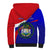 Belize Independence Day Sherpa Hoodie Coat Of Arms Curve Style - Wonder Print Shop