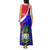 Personalised Belize Independence Day Tank Maxi Dress Coat Of Arms Curve Style - Wonder Print Shop