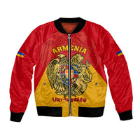 Armenia Independence Day Bomber Jacket Armenian Coat Of Arms 32st Anniversary - Wonder Print Shop