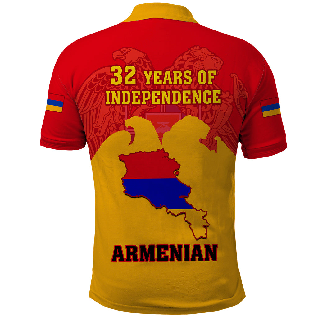 Armenia Independence Day Polo Shirt Armenian Coat Of Arms 32st Anniversary - Wonder Print Shop