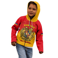 Personalised Armenia Independence Day Kid Hoodie Armenian Coat Of Arms 32st Anniversary - Wonder Print Shop