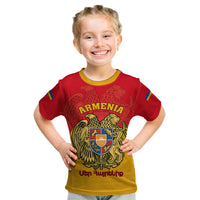 Personalised Armenia Independence Day Kid T Shirt Armenian Coat Of Arms 32st Anniversary - Wonder Print Shop