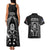 New Zealand Aotearoa Rugby Couples Matching Tank Maxi Dress and Hawaiian Shirt NZ Tiki With Maori Fern World Cup Black Version - Wonder Print Shop