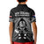 New Zealand Aotearoa Rugby Kid Polo Shirt NZ Tiki With Maori Fern World Cup Black Version - Wonder Print Shop