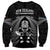 New Zealand Aotearoa Rugby Sweatshirt NZ Tiki With Maori Fern World Cup Black Version - Wonder Print Shop