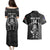 Custom New Zealand Aotearoa Rugby Couples Matching Puletasi Dress and Hawaiian Shirt NZ Tiki With Maori Fern World Cup Black Version - Wonder Print Shop