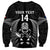 Custom New Zealand Aotearoa Rugby Sweatshirt NZ Tiki With Maori Fern World Cup Black Version - Wonder Print Shop