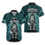 New Zealand Aotearoa Rugby Hawaiian Shirt NZ Tiki With Maori Fern World Cup Turquoise Version - Wonder Print Shop