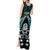 New Zealand Aotearoa Rugby Tank Maxi Dress NZ Tiki With Maori Fern World Cup Turquoise Version - Wonder Print Shop