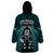 New Zealand Aotearoa Rugby Wearable Blanket Hoodie NZ Tiki With Maori Fern World Cup Turquoise Version - Wonder Print Shop