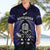 New Zealand Aotearoa Rugby Hawaiian Shirt NZ Tiki With Maori Fern World Cup Blue Version - Wonder Print Shop