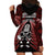 New Zealand Aotearoa Rugby Hoodie Dress NZ Tiki With Maori Fern World Cup Red Version - Wonder Print Shop