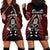 New Zealand Aotearoa Rugby Hoodie Dress NZ Tiki With Maori Fern World Cup Red Version - Wonder Print Shop