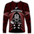 New Zealand Aotearoa Rugby Long Sleeve Shirt NZ Tiki With Maori Fern World Cup Red Version - Wonder Print Shop