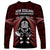 New Zealand Aotearoa Rugby Long Sleeve Shirt NZ Tiki With Maori Fern World Cup Red Version - Wonder Print Shop