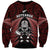 New Zealand Aotearoa Rugby Sweatshirt NZ Tiki With Maori Fern World Cup Red Version - Wonder Print Shop