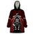 New Zealand Aotearoa Rugby Wearable Blanket Hoodie NZ Tiki With Maori Fern World Cup Red Version - Wonder Print Shop