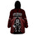 New Zealand Aotearoa Rugby Wearable Blanket Hoodie NZ Tiki With Maori Fern World Cup Red Version - Wonder Print Shop