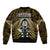 New Zealand Aotearoa Rugby Sleeve Zip Bomber Jacket NZ Tiki With Maori Fern World Cup Gold Version - Wonder Print Shop