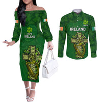 ireland-rugby-couples-matching-off-the-shoulder-long-sleeve-dress-and-long-sleeve-button-shirts-2023-word-cup-celtic-cross-go-champions-irish