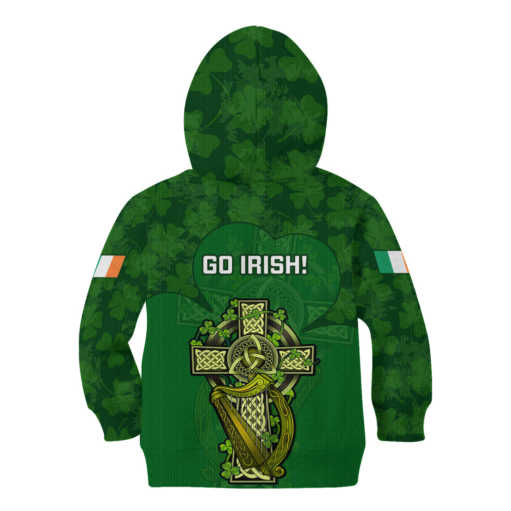 Ireland Rugby Kid Hoodie 2023 Word Cup Celtic Cross Go Champions Irish - Wonder Print Shop