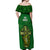 Ireland Rugby Off Shoulder Maxi Dress 2023 Word Cup Celtic Cross Go Champions Irish - Wonder Print Shop