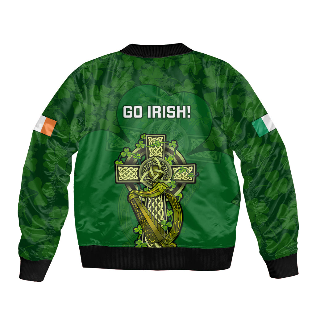 Ireland Rugby Sleeve Zip Bomber Jacket 2023 Word Cup Celtic Cross Go Champions Irish - Wonder Print Shop