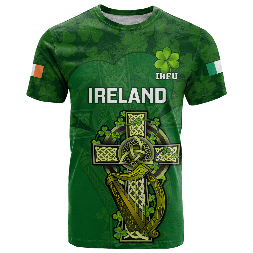 Ireland Rugby T Shirt 2023 Word Cup Celtic Cross Go Champions Irish - Wonder Print Shop