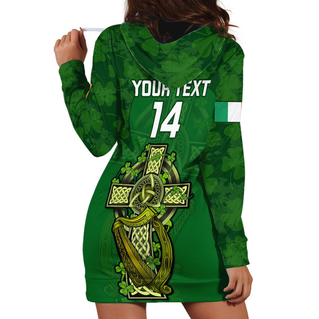 Custom Ireland Rugby Hoodie Dress 2023 Word Cup Celtic Cross Go Champions Irish - Wonder Print Shop