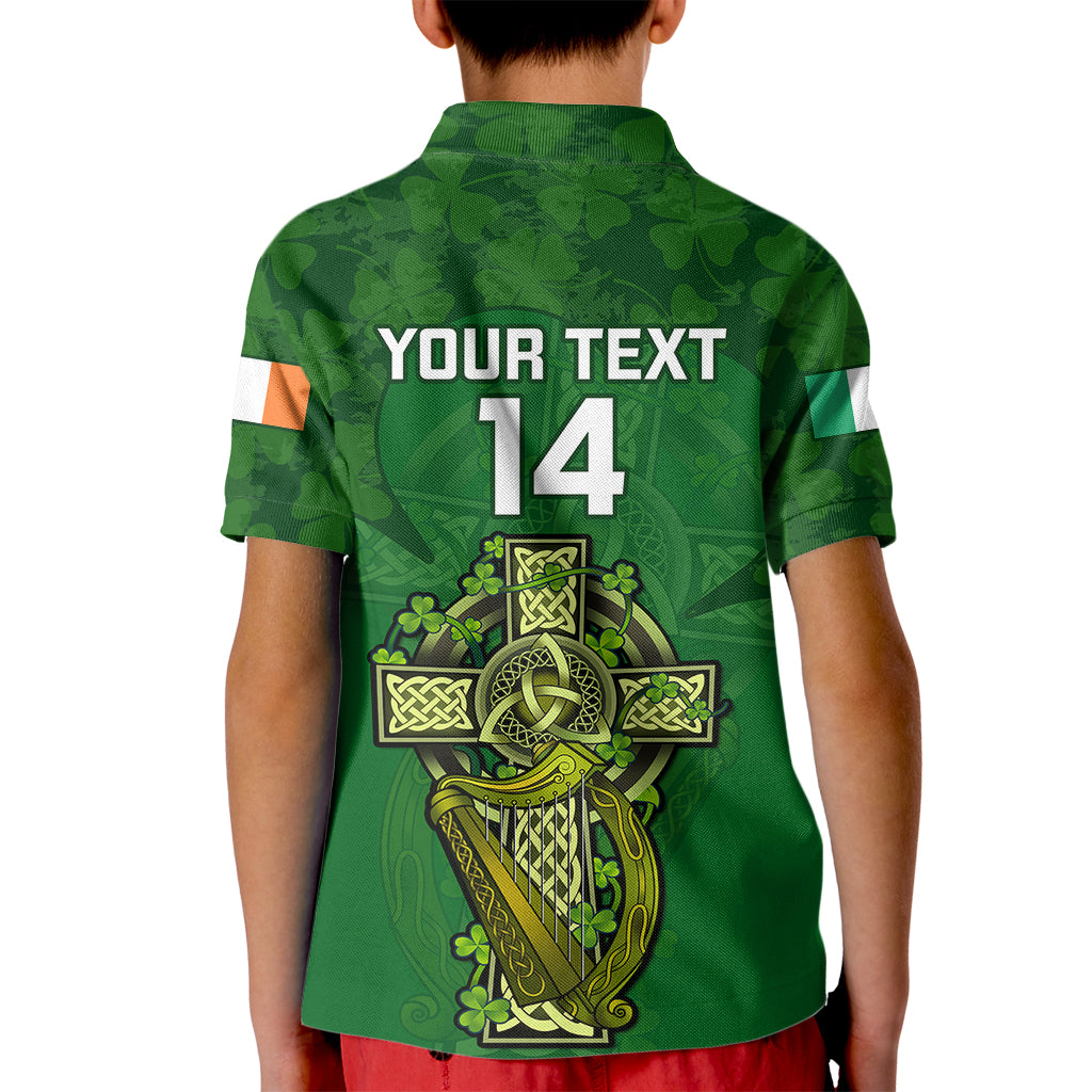 Custom Ireland Rugby Kid Polo Shirt 2023 Word Cup Celtic Cross Go Champions Irish - Wonder Print Shop