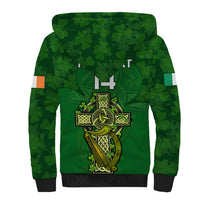 Custom Ireland Rugby Sherpa Hoodie 2023 Word Cup Celtic Cross Go Champions Irish - Wonder Print Shop
