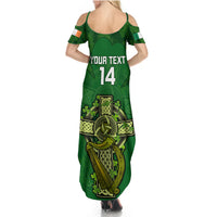 Custom Ireland Rugby Summer Maxi Dress 2023 Word Cup Celtic Cross Go Champions Irish - Wonder Print Shop