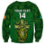 Custom Ireland Rugby Sweatshirt 2023 Word Cup Celtic Cross Go Champions Irish - Wonder Print Shop