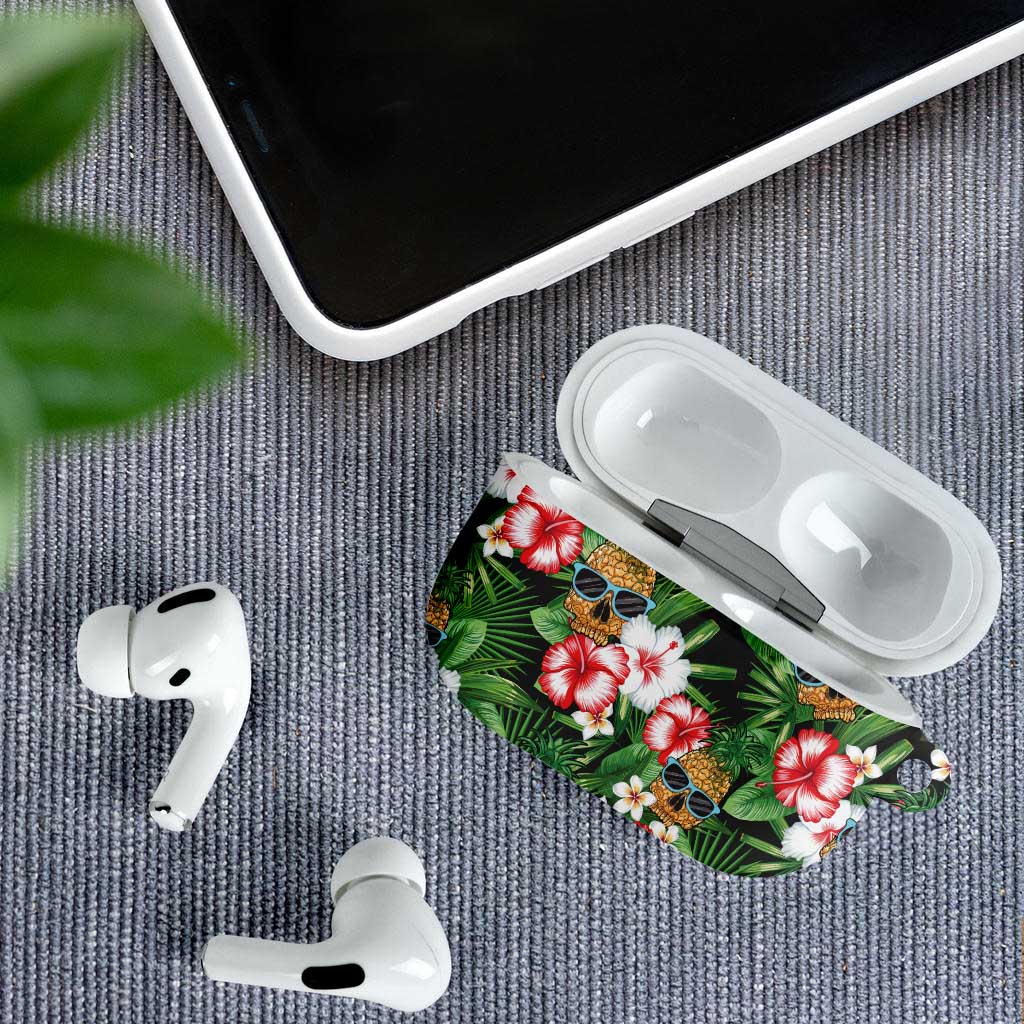 Pineapple Skull Aloha Hawaii AirPods Case Summer Vibes Tropical Seamless Pattern - Wonder Print Shop