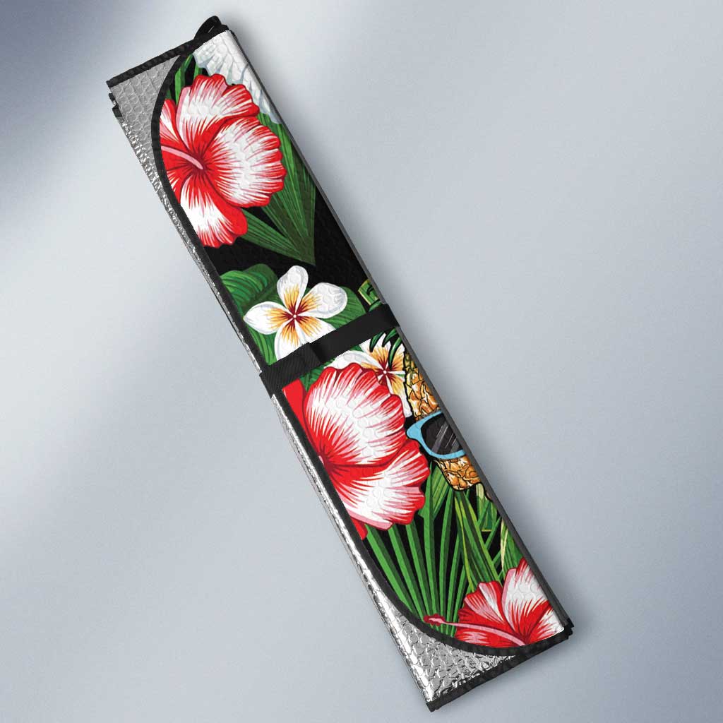 Pineapple Skull Aloha Hawaii Auto Sun Shade Summer Vibes Tropical Seamless Pattern - Wonder Print Shop