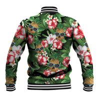 Pineapple Skull Aloha Hawaii Baseball Jacket Summer Vibes Tropical Seamless Pattern - Wonder Print Shop