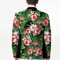 Pineapple Skull Aloha Hawaii Blazer Summer Vibes Tropical Seamless Pattern - Wonder Print Shop