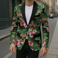 Pineapple Skull Aloha Hawaii Blazer Summer Vibes Tropical Seamless Pattern - Wonder Print Shop